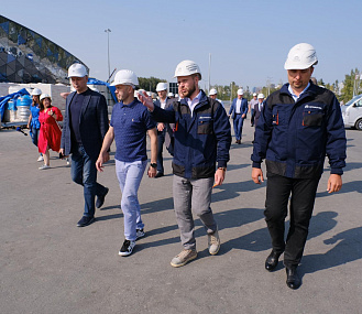 Строящийся на берегу Оби в Новосибирске ЛДС показали Кадырову