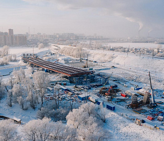 Как ломают лёд на стройке четвёртого моста — фото от Славы Степанова