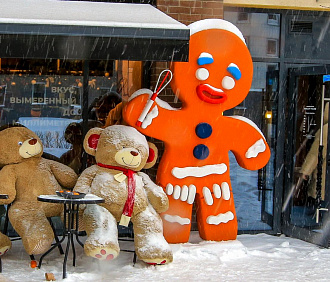 Фонтан с ёлкой, Пряня с мишками и горящие медведи украсили Новосибирск