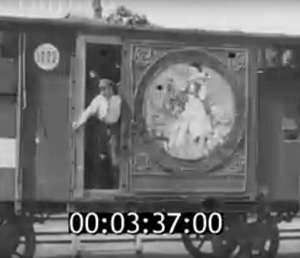 Нашлась кинохроника 1919 года о проезде бронепоезда через Ново-Николаевск