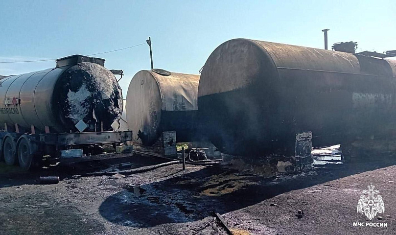 Два человека пострадали в пожаре из-за утечки топлива в Карасуке