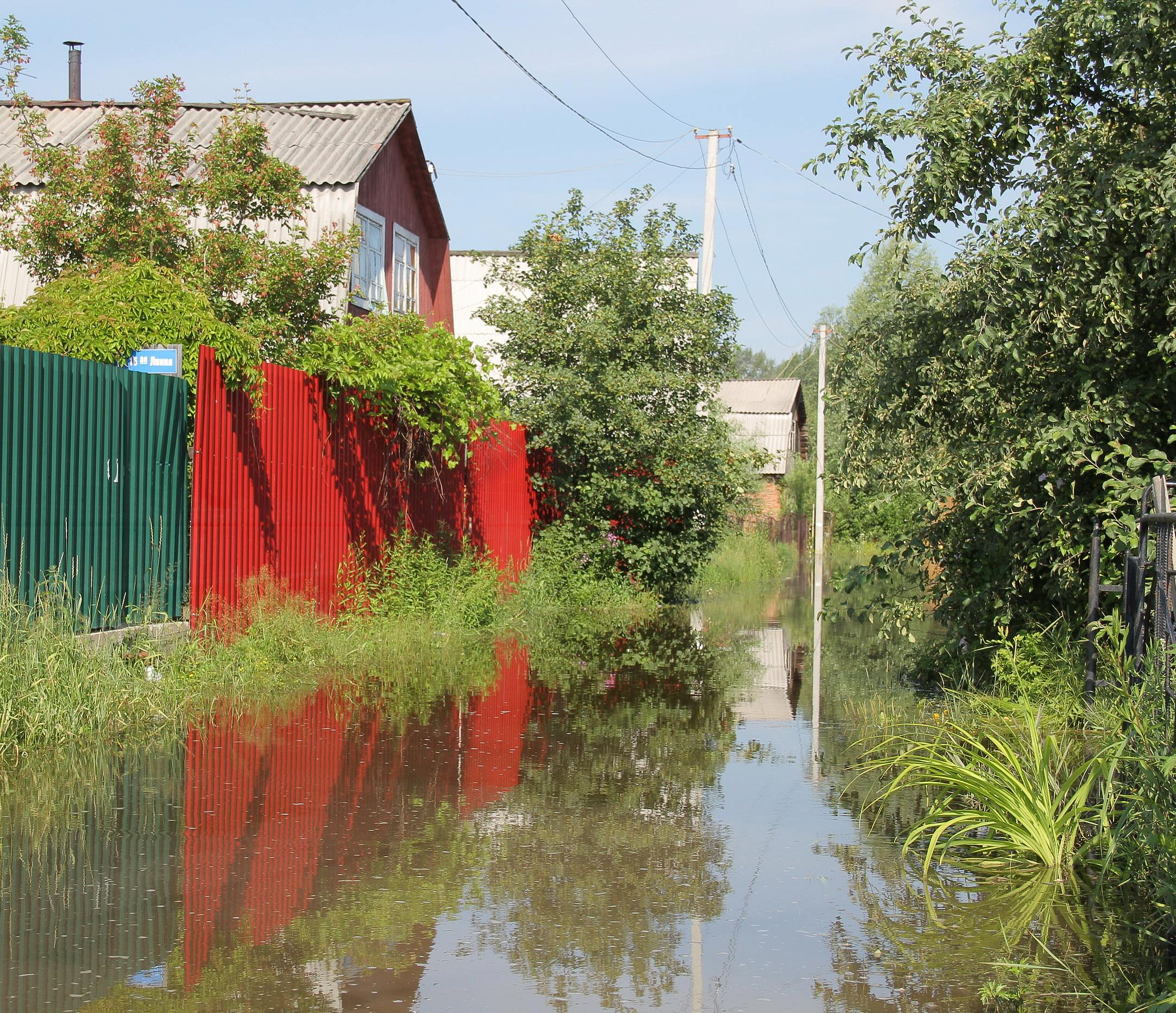 Из-за подъёма воды в Оби подтопило дачи в Новосибирске