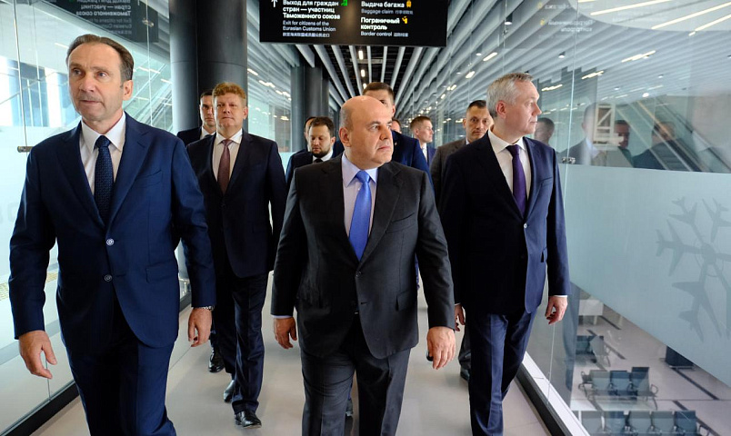 Премьер Мишустин провёл рабочую встречу с губернатором в Новосибирске