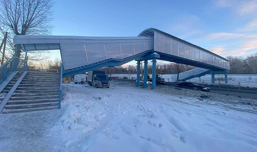 Мэр Кудрявцев: пешеходный мост закончили ремонтировать на Бердском шоссе