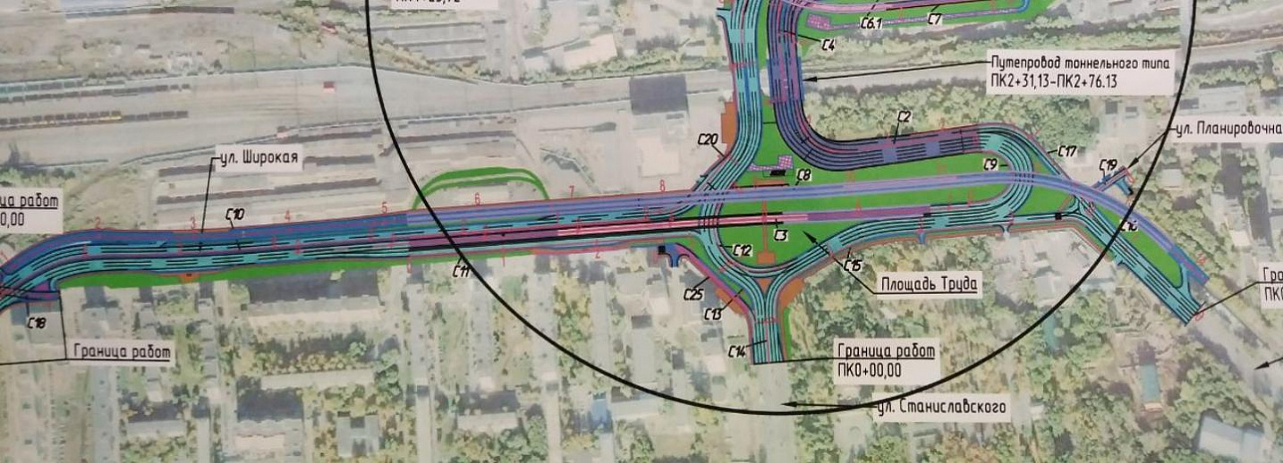 Схема транспортной развязки на площади труда в новосибирске