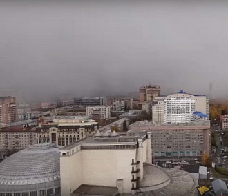 Эпичное видео снежной бури 8 октября сняли в Новосибирске