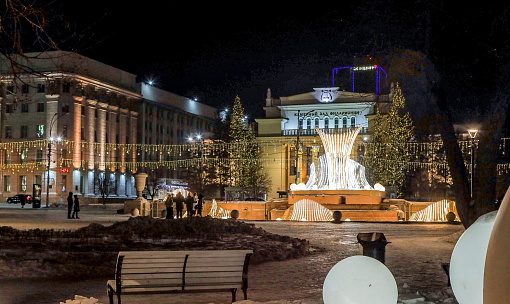 Световой фонтан засияет в Первомайском сквере к 1 декабря