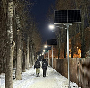 Фонари на солнечных батареях установили на дорожке к Троицкому скверу