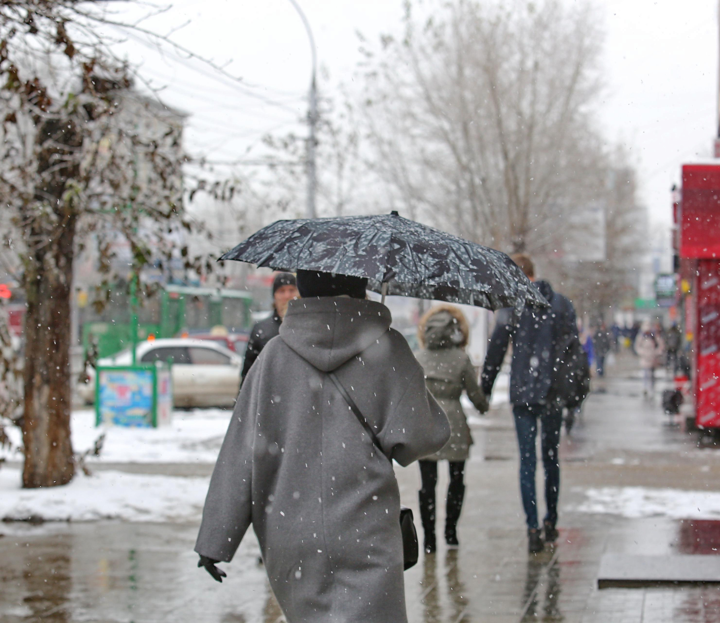Снег с дождём зарядит в Новосибирске до середины следующей недели