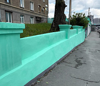 Восстановили подпорную стену рядом с вокзалом Новосибирск-Главный