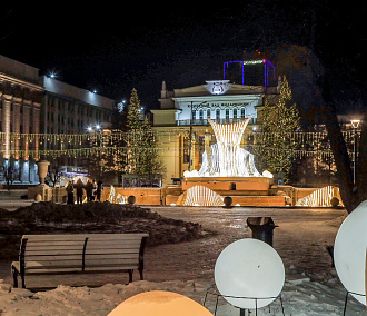 Световой фонтан засияет в Первомайском сквере к 1 декабря