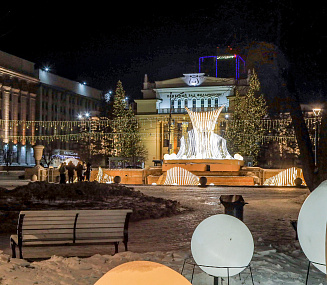 Световой фонтан засияет в Первомайском сквере к 1 декабря