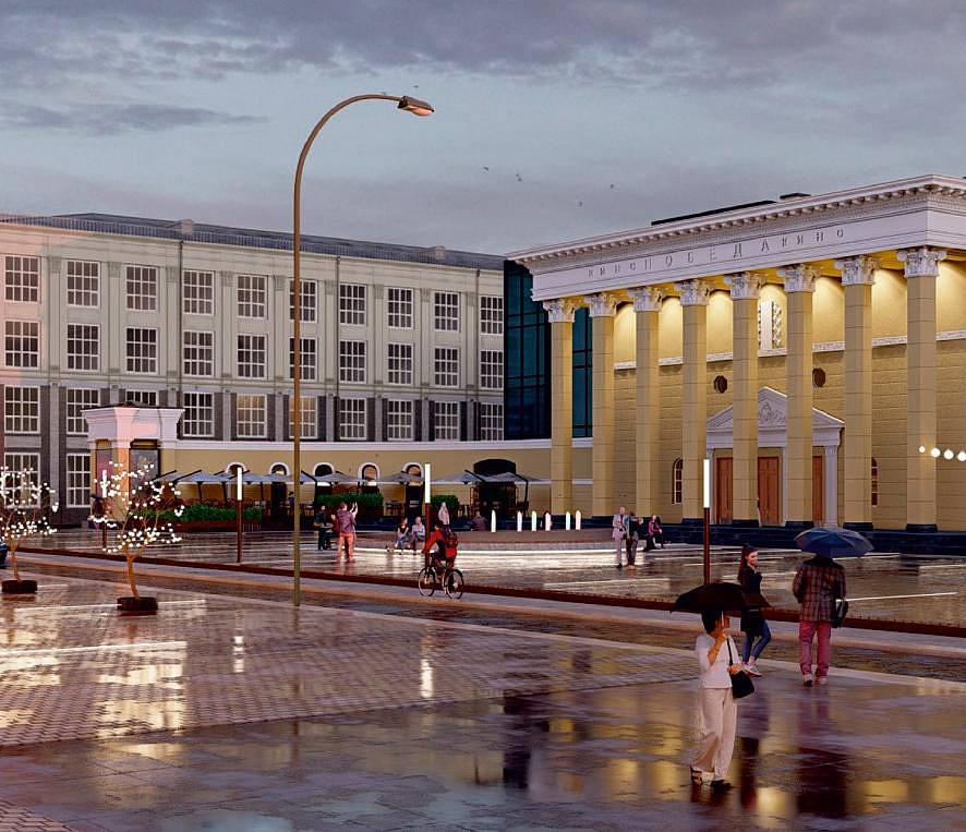 Архитектор показал эскизы площади Победы с фонтаном в центре Новосибирска
