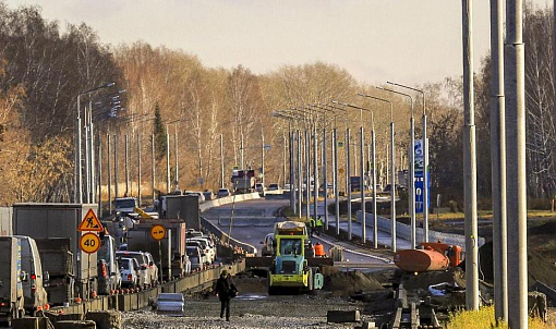 На развязке Северного обхода Новосибирска построили 5,1 км освещения