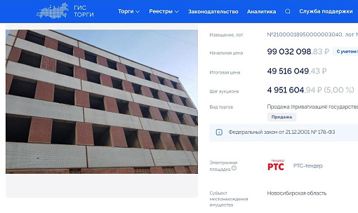 Росимущество продало поликлинику-долгострой в Калининском районе