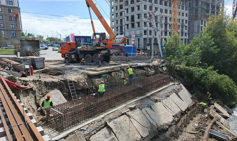 Мэр Кудрявцев: начался ключевой этап ремонта моста на улице Сухарной