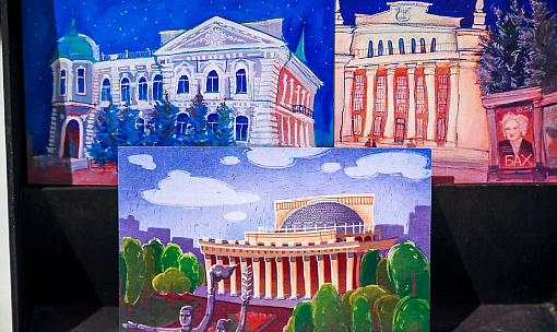 Театр-танк и мистика от ИИ: Новосибирск в открытках из галереи НГУАДИ