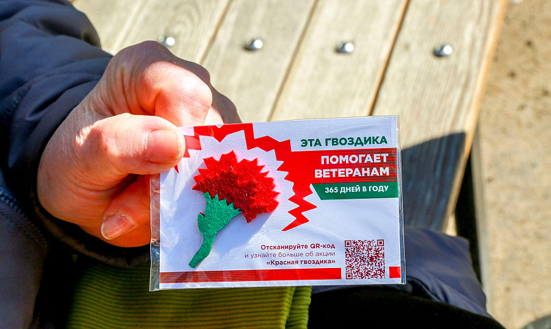 Красные значки-гвоздики раздадут 10 апреля в Центральном парке
