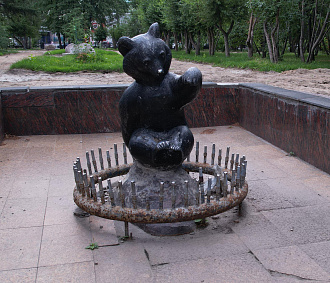 На ремонт фонтана «Мишка» в Первомайском сквере выделили 8,9 млн рублей