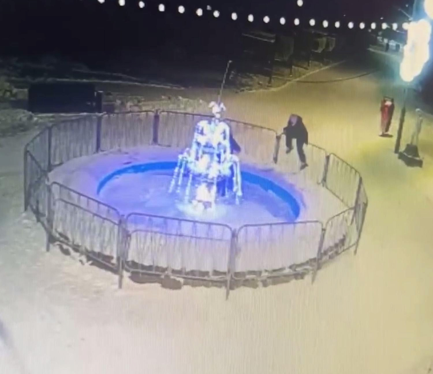 Неизвестные вандалы погасили новогодние огни в парке Новосибирска