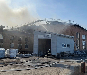 Пожар на заводе полиэтиленовой плёнки потушили под Новосибирском