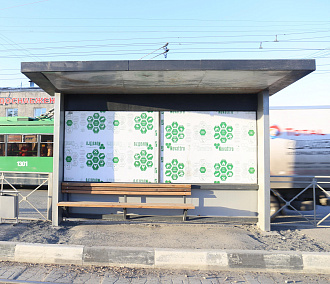 Первую трамвайную остановку-навес поставили в Новосибирске